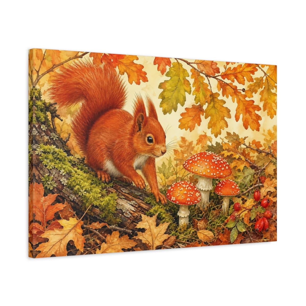 Toile écureuil roux pour réchauffer un mur blanc - 8