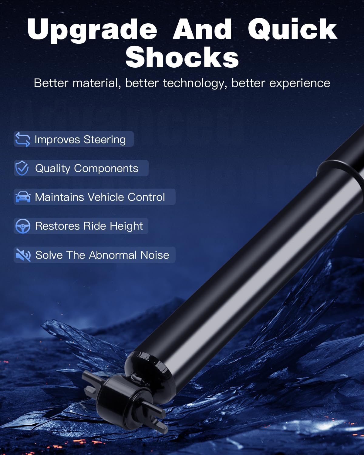 Shocks Set 4 ECCPP Shocks Absorbers for Jeep fits 1993-1998 for Jeep Grand Cherokee Front Rear Shocks Struts 344088 344396