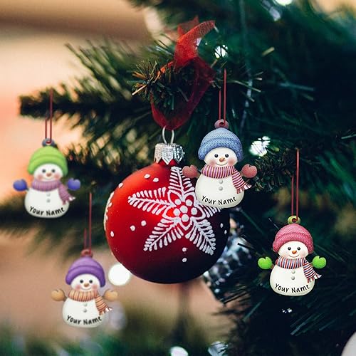 Miniatura 2 de 2023 Personalized Christmas Ornaments Set Of 8,Custom Christmas Snowman Ornaments Deorations for Christmas Tree,Customized Xmas Ornaments Tree