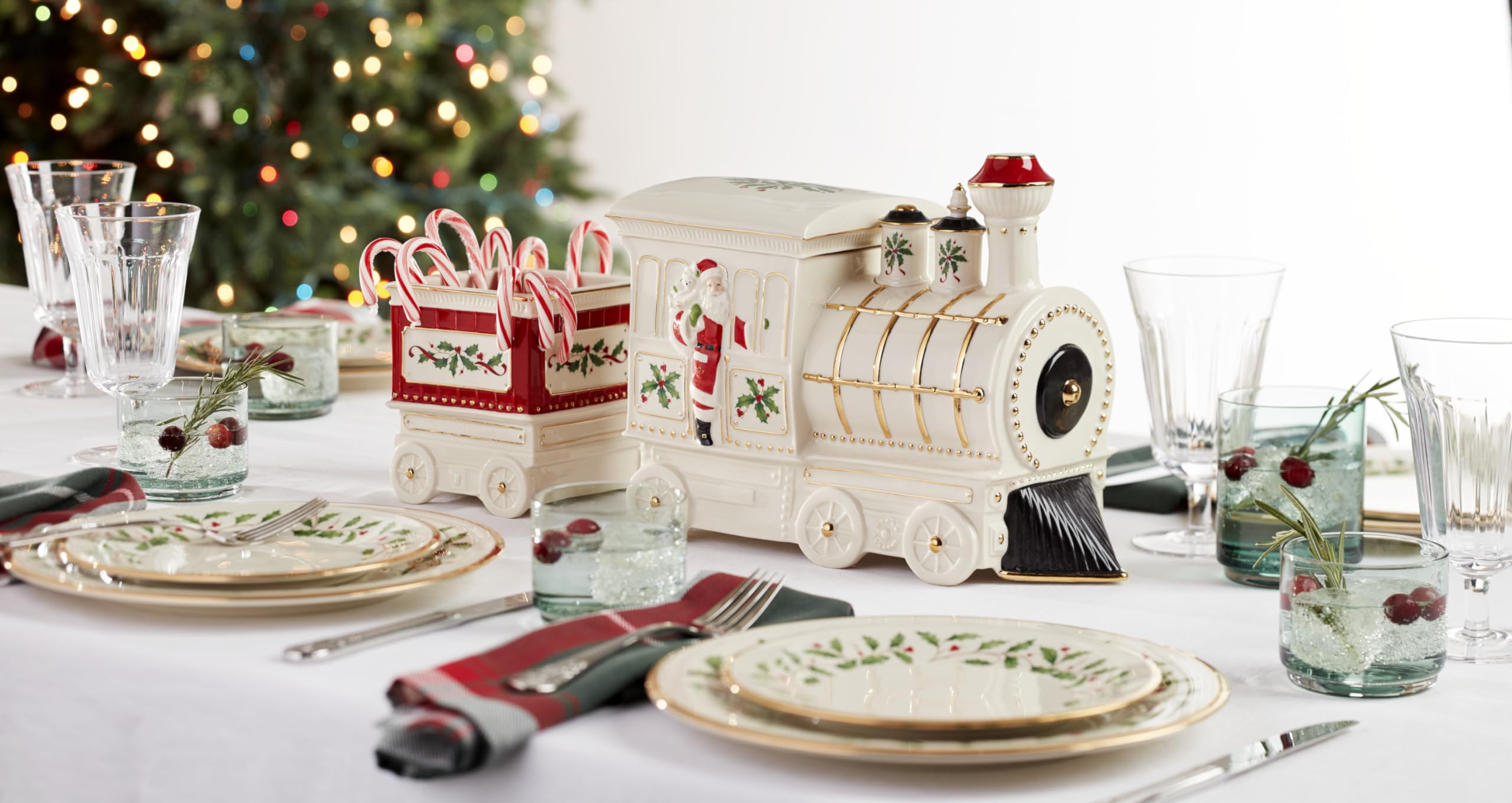 Amazon.com: Lenox 894179 Holiday Train 5-Piece Serving Set