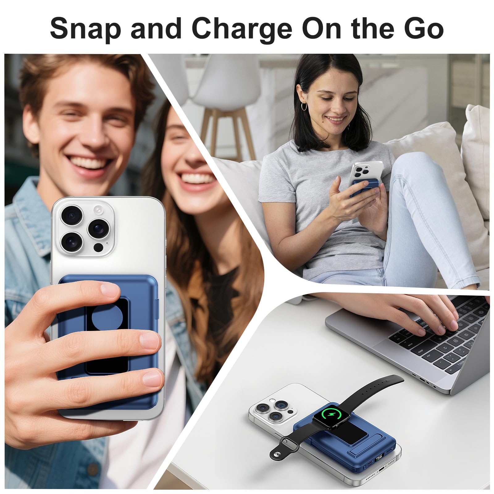 per Magsafe Powerbank, 10000mAh Caricatore Portatile Magnetico Power Bank per iPhone, Ricarica Rapida da 20W Batteria Esterna con Display LED per iPhone Air/17/16/15/14/13/12/Apple Watch