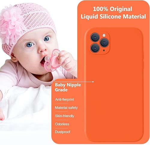 Miniatura 7 de Vooii Funda compatible con iPhone 11 Pro Max, silicona líquida mejorada con bordes planos, protección de la cámara, forro de microfibra suave