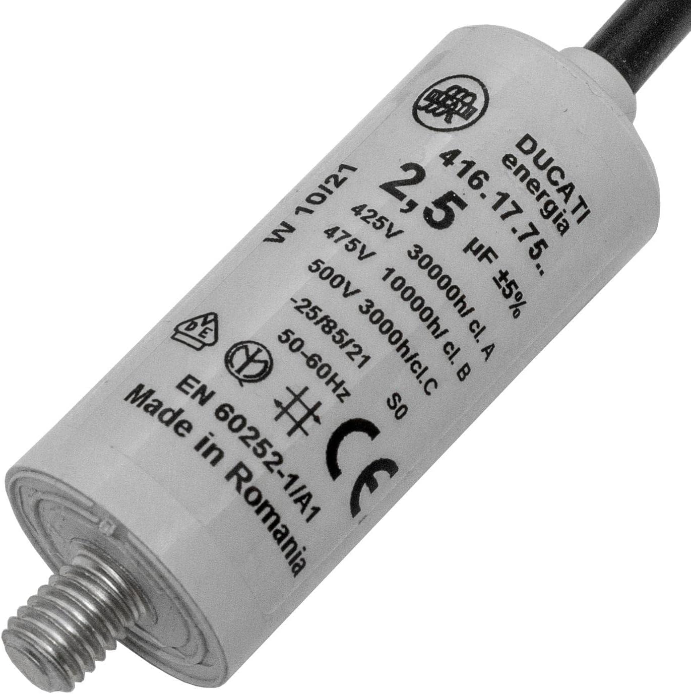 condo condensateur permanent / démarrage moteur 50µF 50uF 50MF 450V 5% (à fils