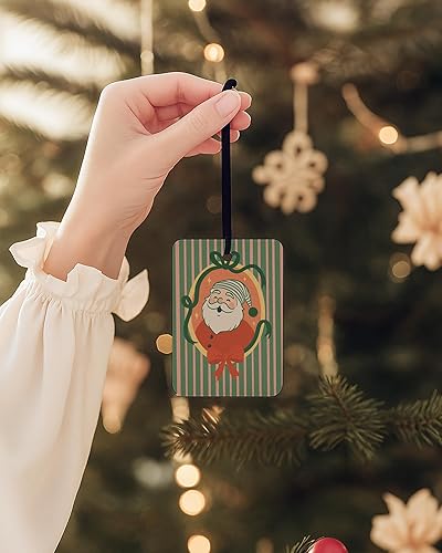 Miniatura 7 de Ambientador de coche de Navidad vintage, 4 piezas, moderno coqueta de Santa bola de cóctel, ambientador colgante para autos, armario, cajón, libros,