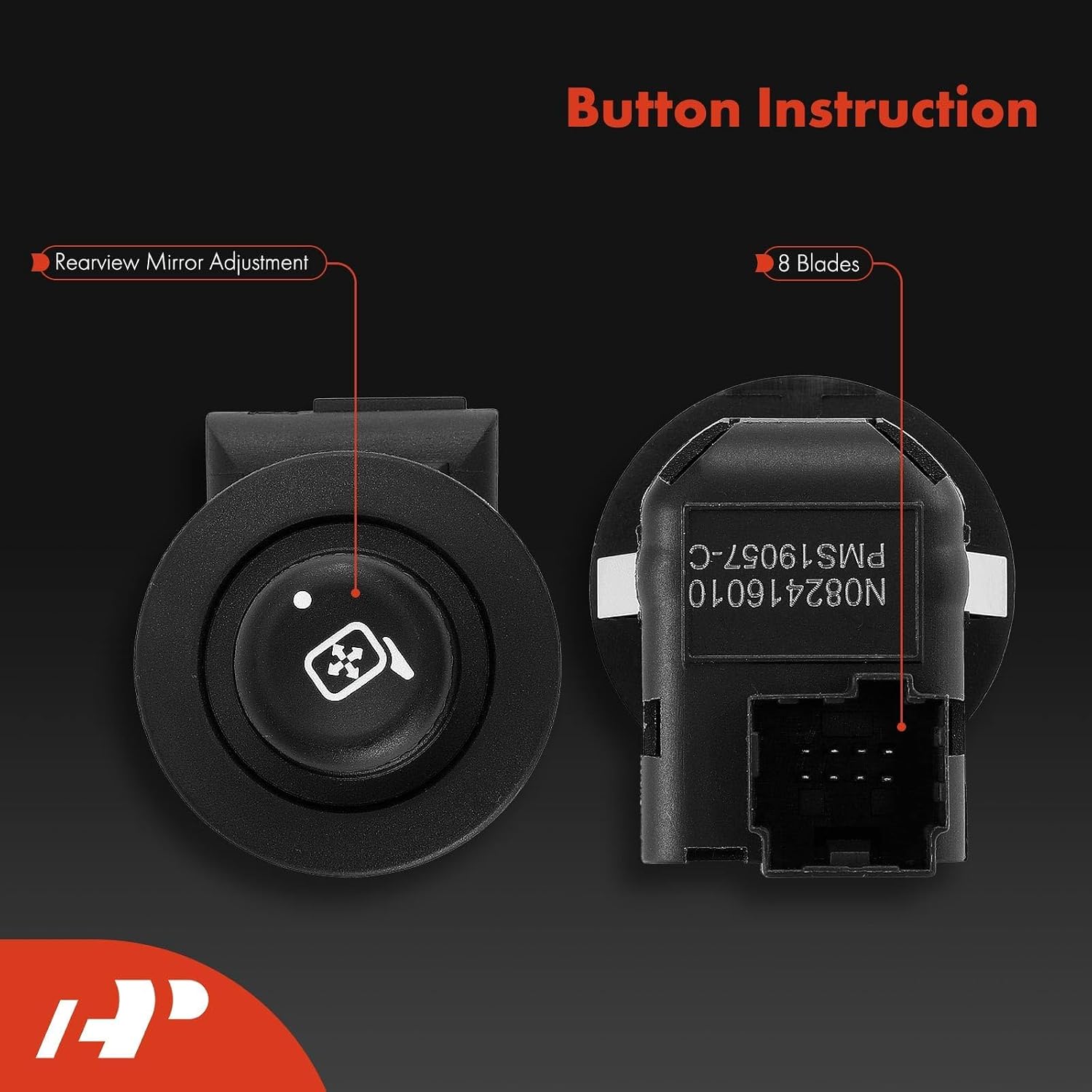 A-Premium Front Left Driver Side Power Mirror Switch Compatible with Ford F-150 2005-2014, F-250 F-350 E-350 Super Duty, E-150 E-250 2009-2014, Expedition, Fusion & Lincoln Mark LT & Mercury Milan