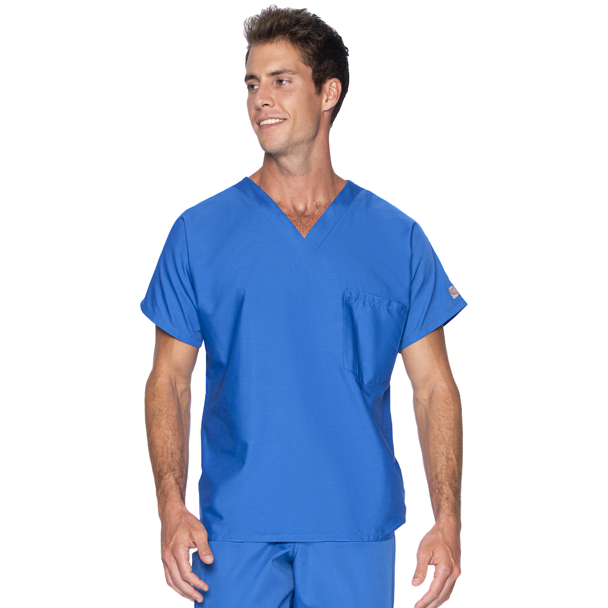 Landau Scrub Zone Unisex Relaxed Fit 1-Pocket V-Neck Scrub Top 71221