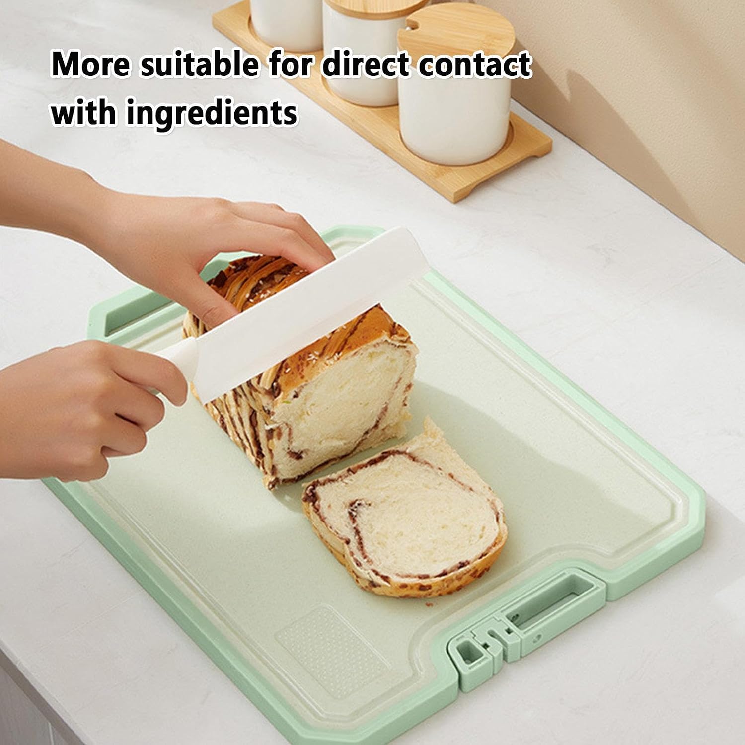 Pure Cut Titanium Cutting Board Double-Sided Titanium/Wheat Straw, Large Size 15.7in×12in, Pure Cut Titanium Cutting Board Dishwasher Safe, Easy to Clean