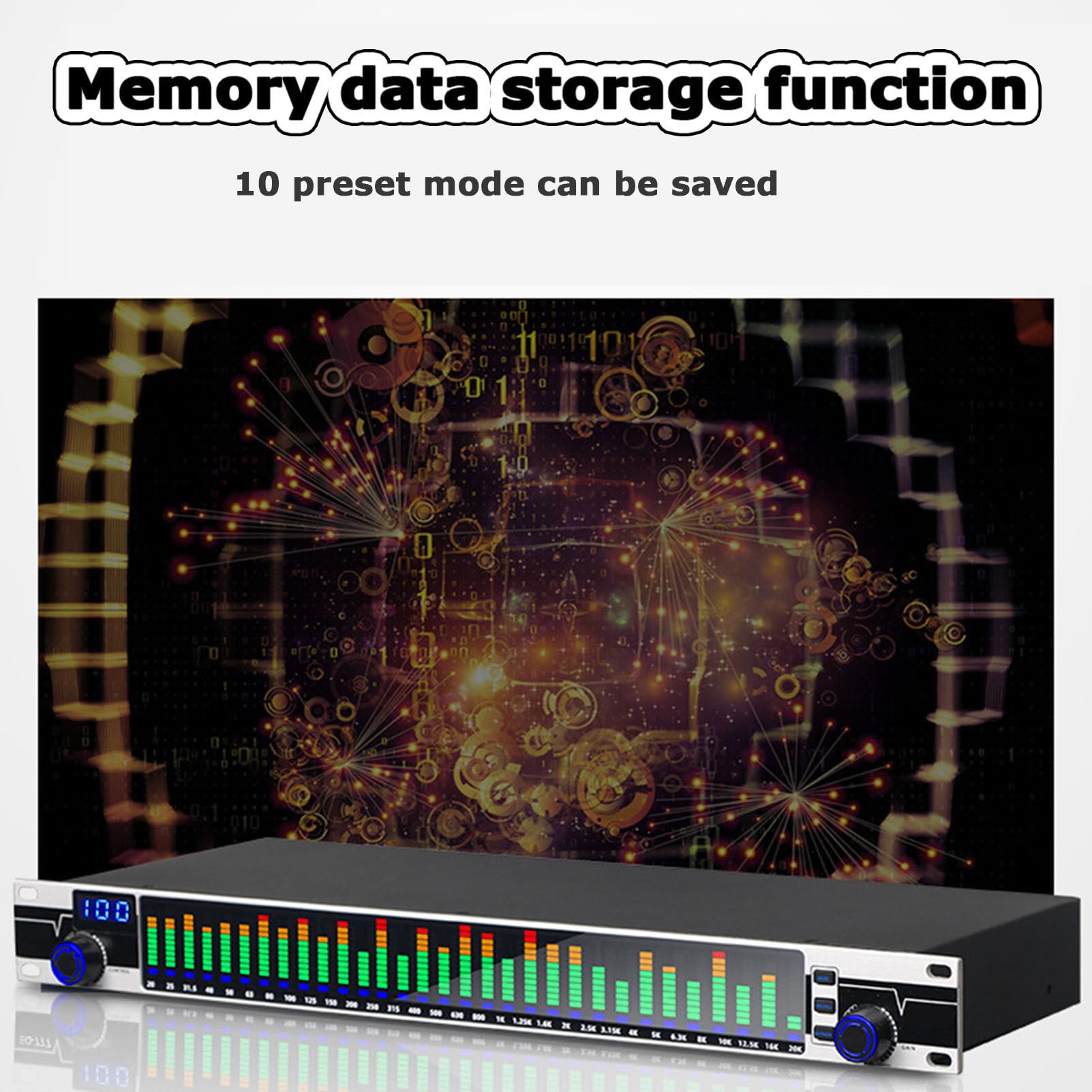 31-pasmowy korektor graficzny Audio Cyfrowy korektor De Audio Profesjonalny system dźwiękowy Profesjonalne korektory z niezależną regulacją niskich/średnich/wysokich tonów