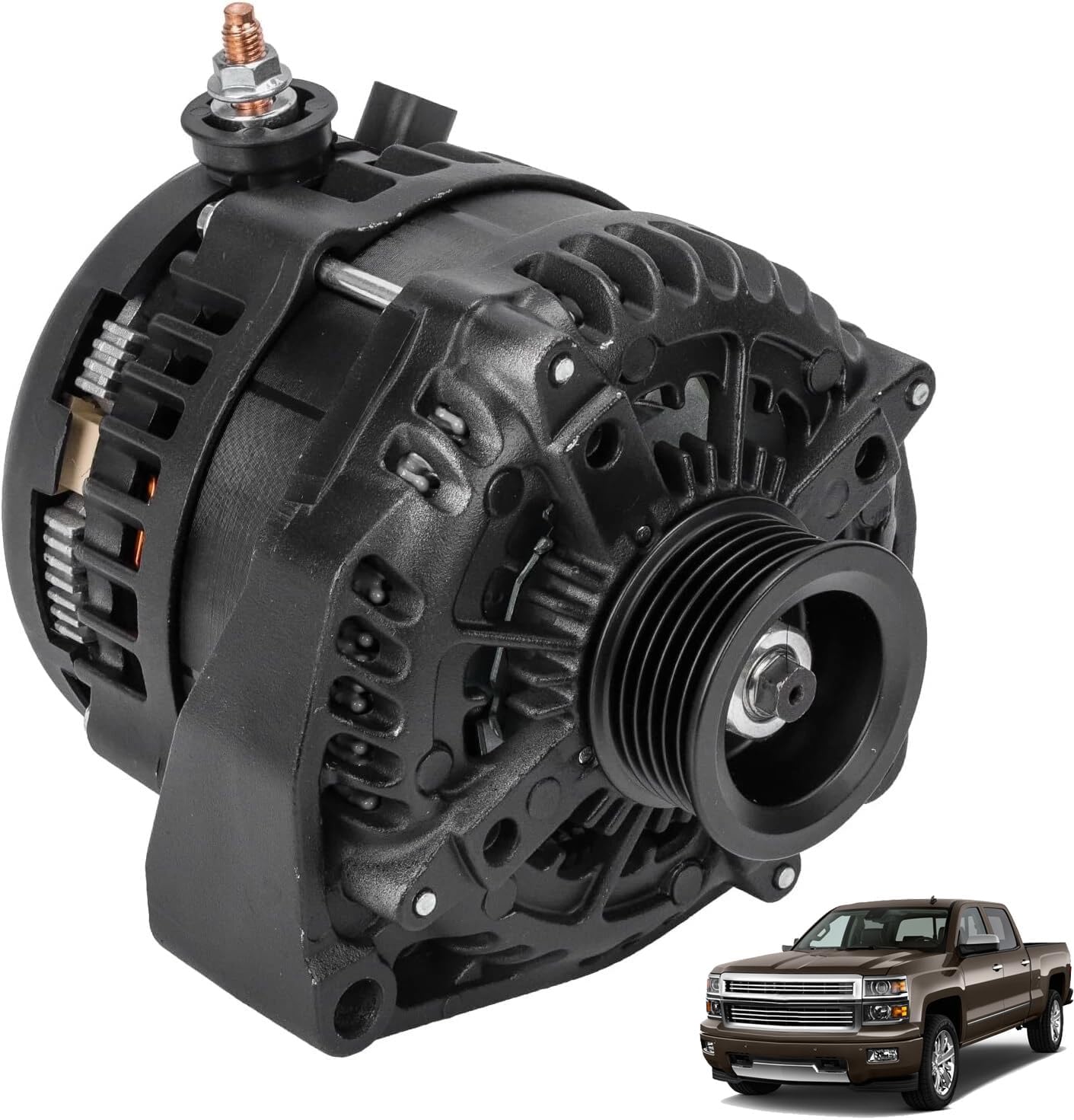 15093928 300A High Output Alternator 14V Replacement for 2007-2011 CMC YUKON XL Chevy C K R VSierra Pickups For 2007-2014 Chevy Silverado 1500 2500hd 3500hd for Cadillac Escalade