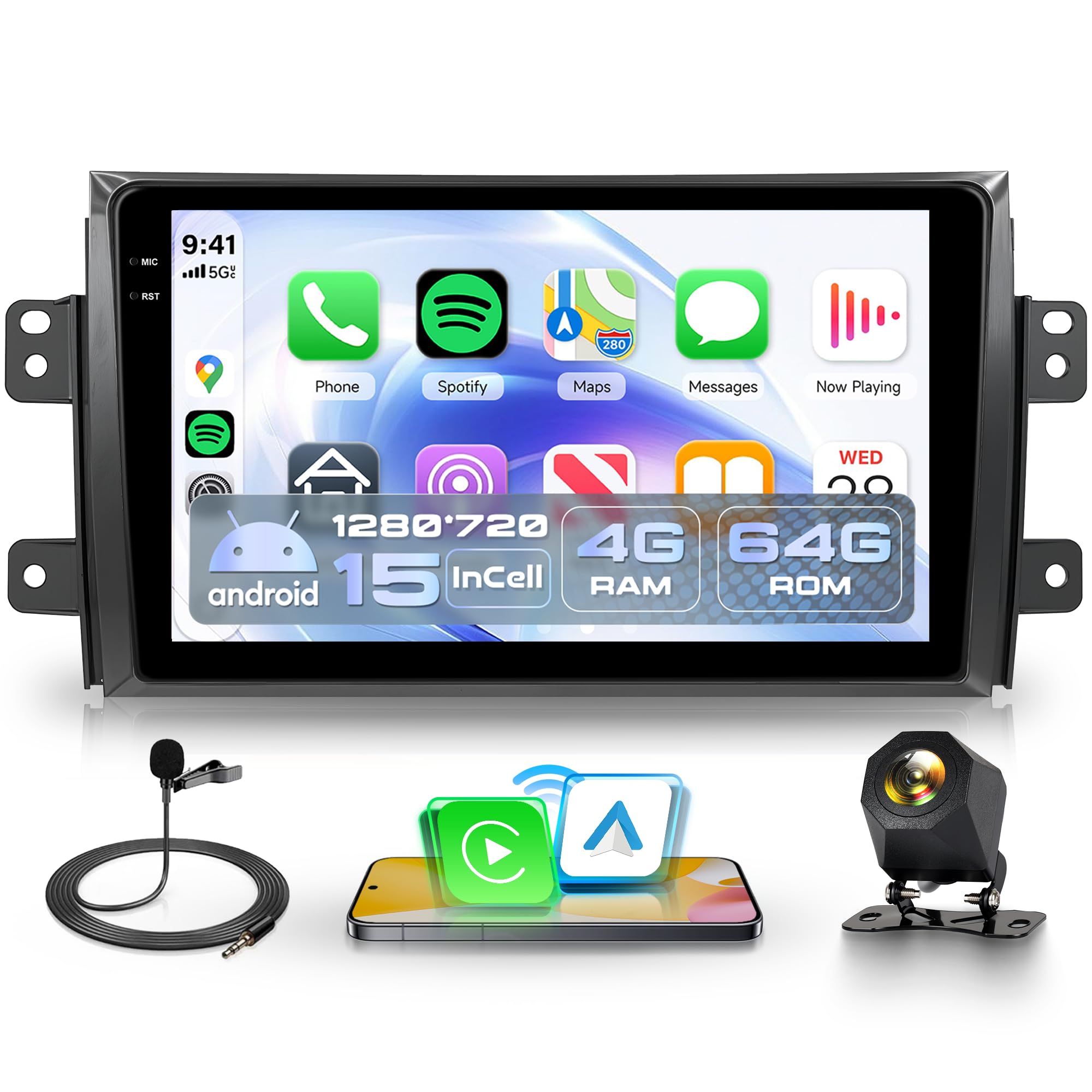 Amazon.com: 4G+64G Rimoody Car Stereo for Suzuki SX4 2006-2013