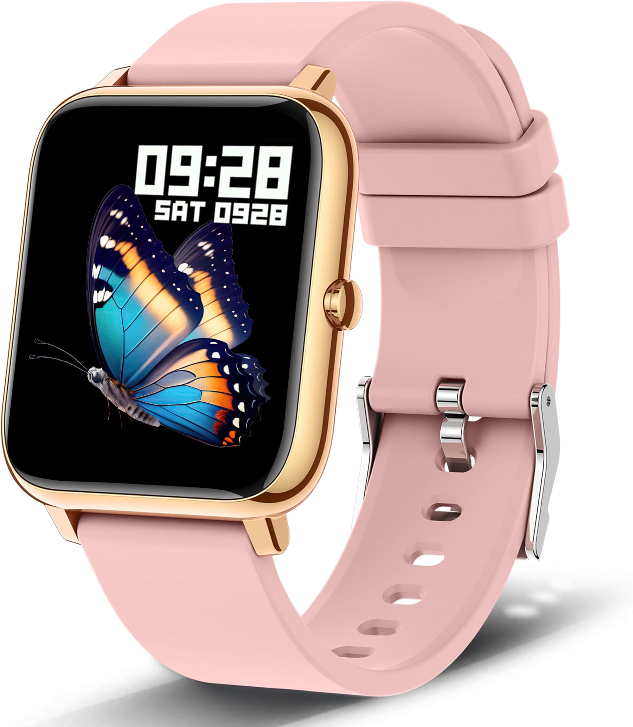 PopglorySmart Watch, Smartwatch with Blood Pressure, Blood Oxygen Monitor, Fitness Tracker with Heart Rate Monitor, Full Touch Fitness Watch for Android & iOS for Men Women