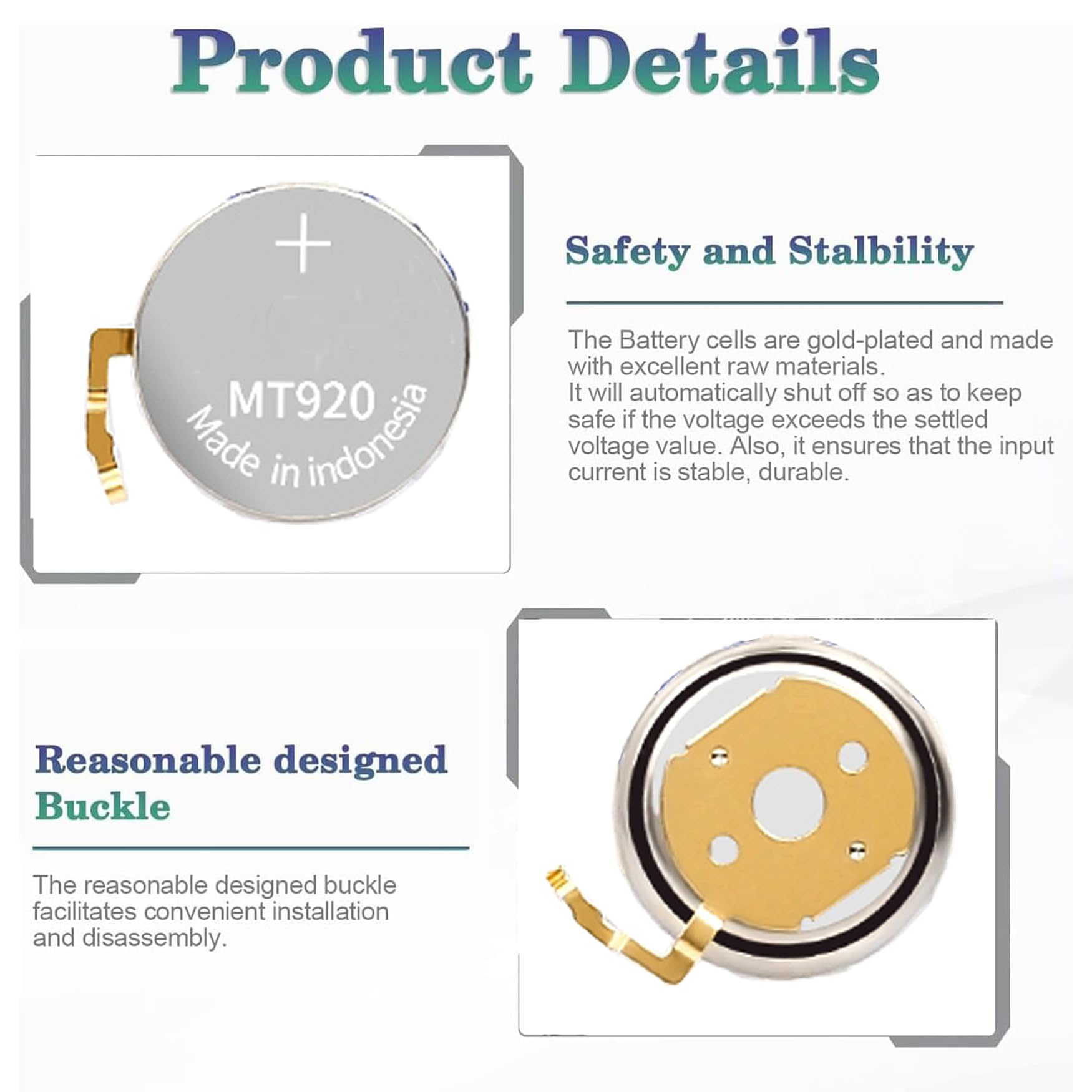 SONXIAVIVO 295-38 (295-3800) Battery, Compatible with Capacitor MT920 for Eco Drive Watches Battery 10V C601, C605, C615 295-3800?1pcs?