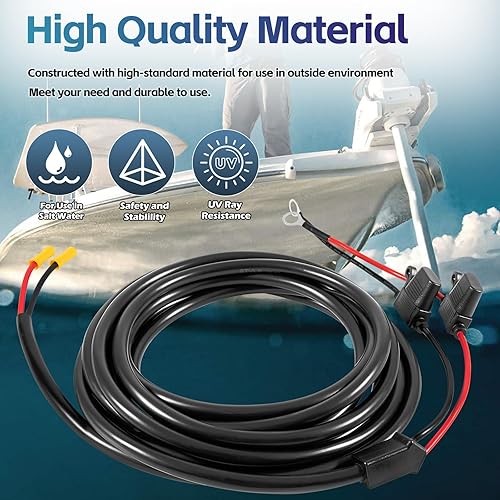 Miniatura 6 de para Minn Kota 1820089 Cable de extensión del cargador de batería MK-EC-15,Cable de extensión de salida del cargador de batería de 15 pies