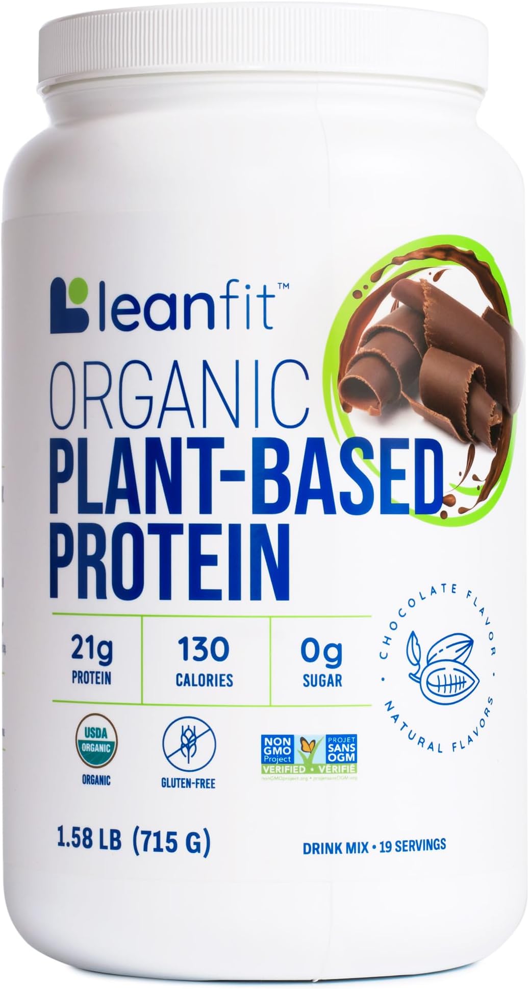 LeanFit Organic PlantBased Protein Powder, Natural