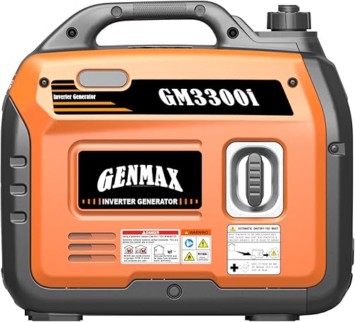 Miniatura 3 de GENMAX Portable Generator3300W Ultra-Quiet Gas Engine, EPA Compliant, Eco-Mode Feature, Ultra Lightweight for Backup Home Use & Camping (GM3300i)