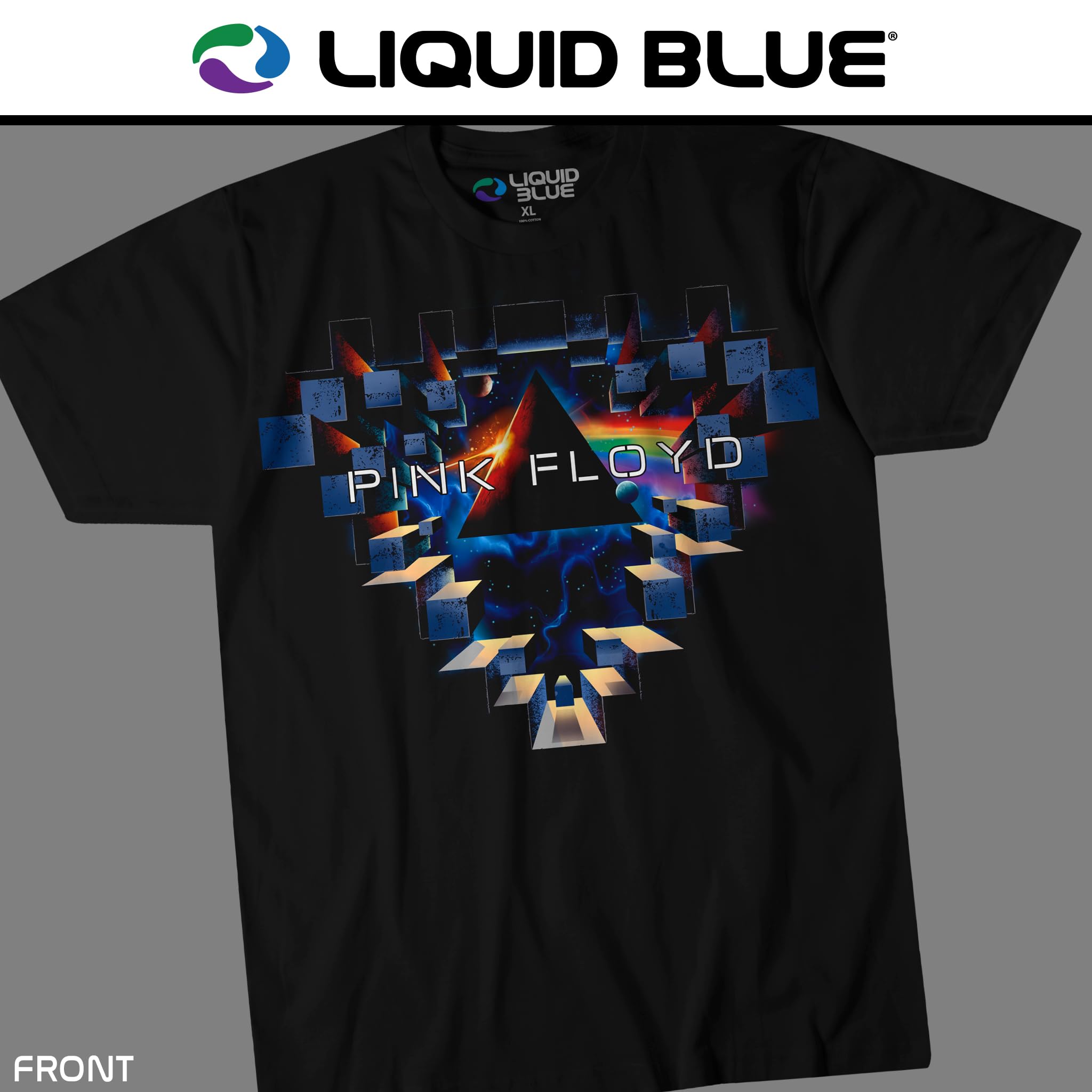 Liquid Blue Pink Floyd Space Window Short Sleeve T-Shirt Camiseta Hombre (Pack de 1)