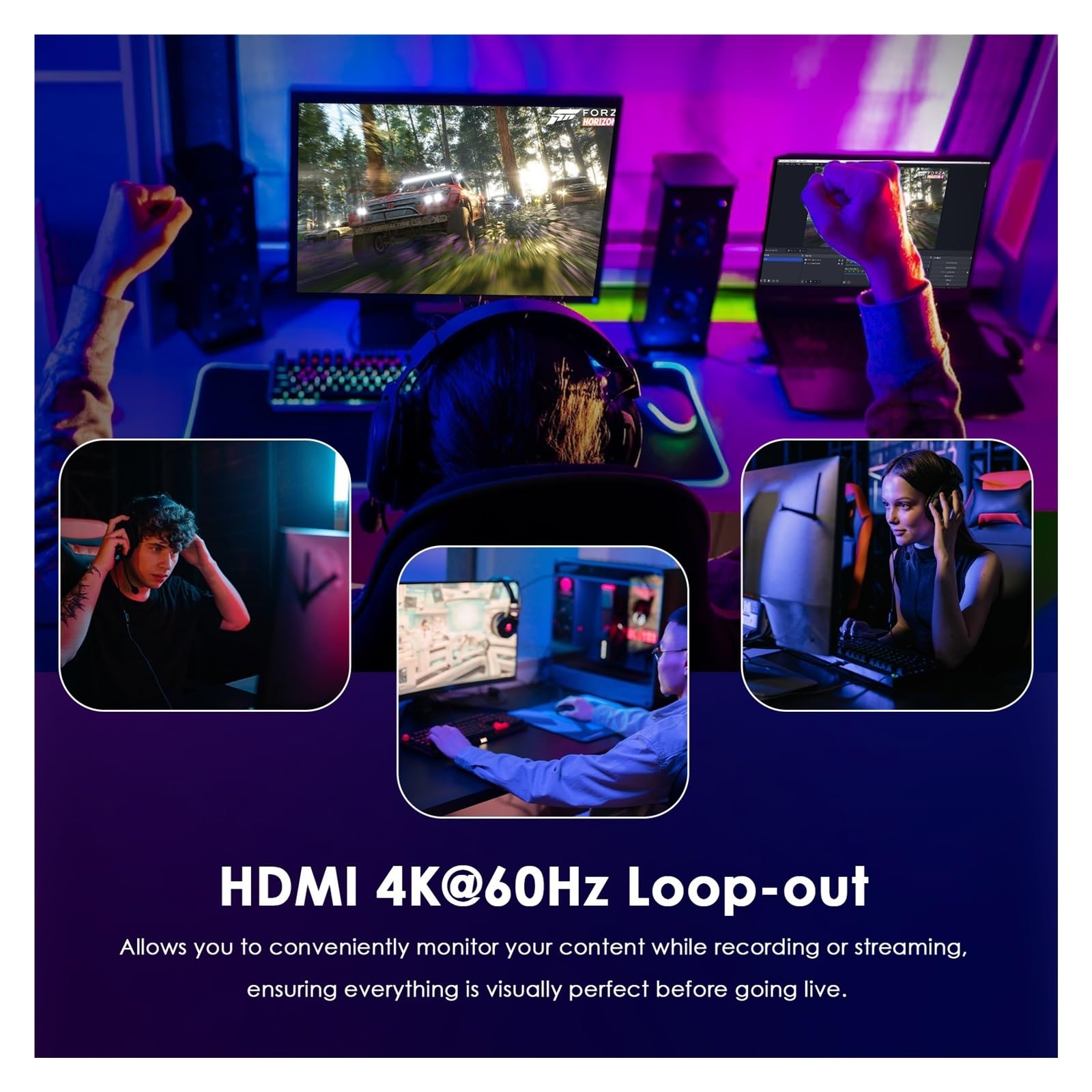 Cambio de vídeo Tarjeta de Captura de vídeo Compatible con HMI 4K, Bucle de Salida for transmisión en de Jugadores, Grabber Extreme 4K @ 60Hz & Play Cambio de transmisión en Vivo