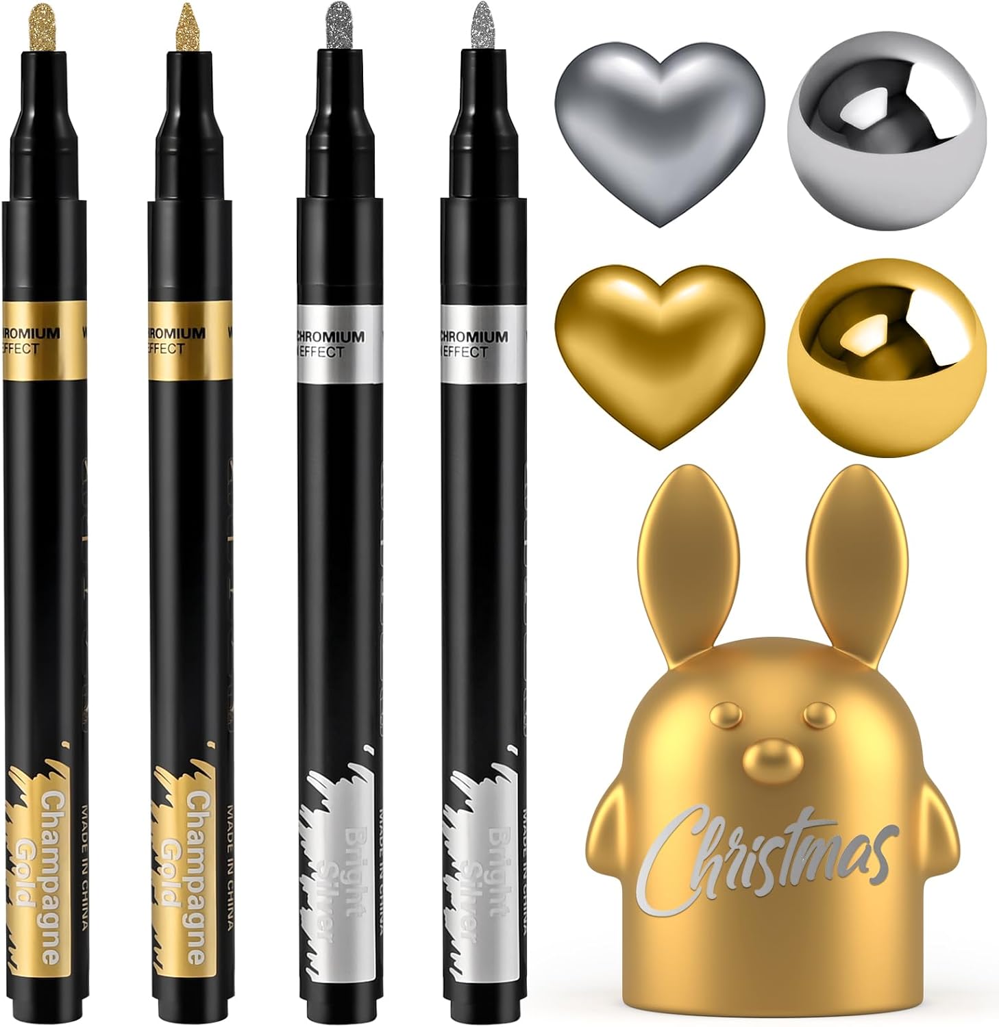 Goldge Pack Chrome Paint Pen, Silver Gold Liquid Togo Ubuy
