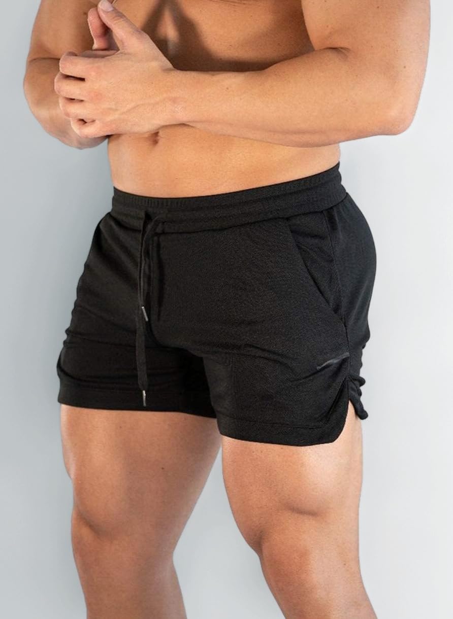 Men's 5" Gym Workout Short,Quick Dry Active Running Bodybuilding Shorts with Pockets