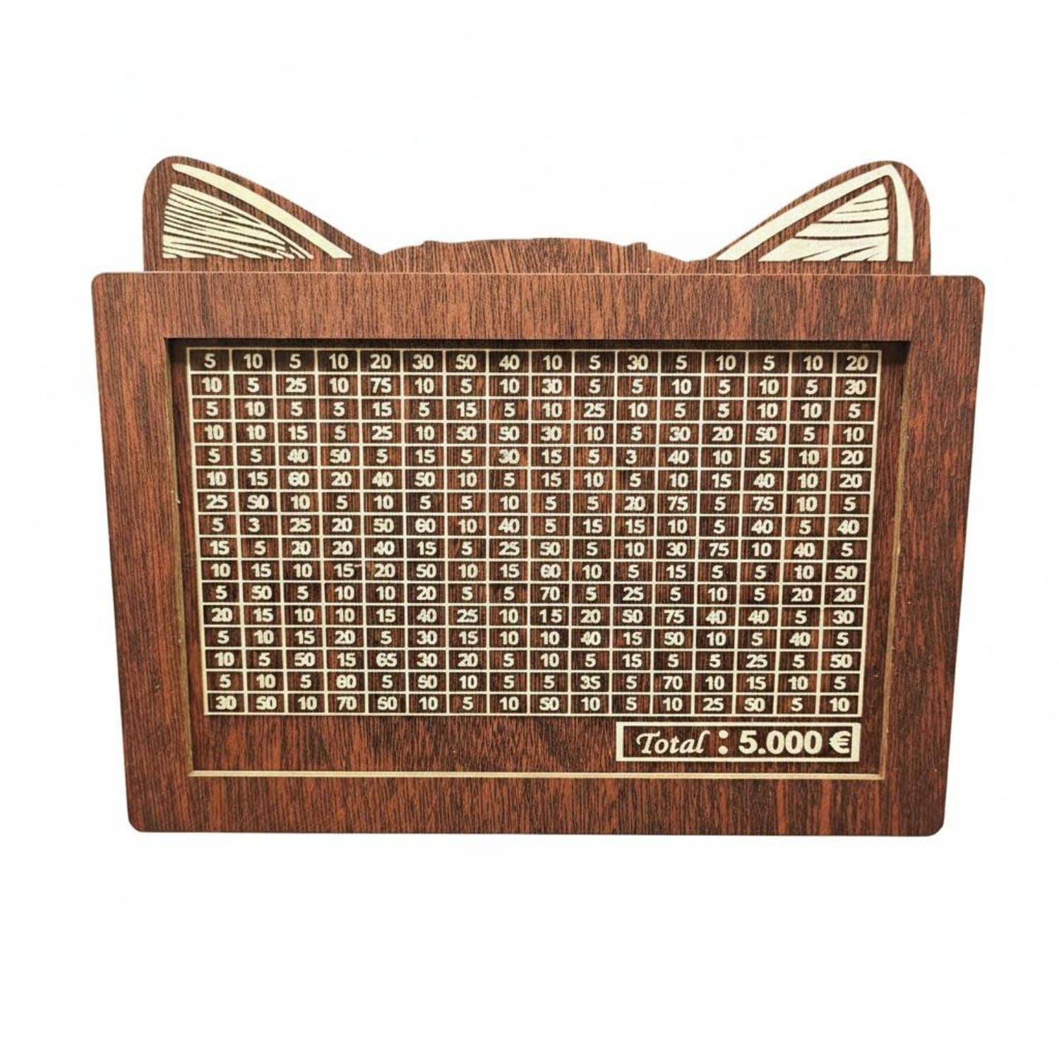 Decorative Design Currency Box Dark Brown Erasabl C Wood | Natural Interactive Tracking Goal-Oriented Versatile Utility Thoughtful Gift Wood Brown Dark Erasabl C-image-18