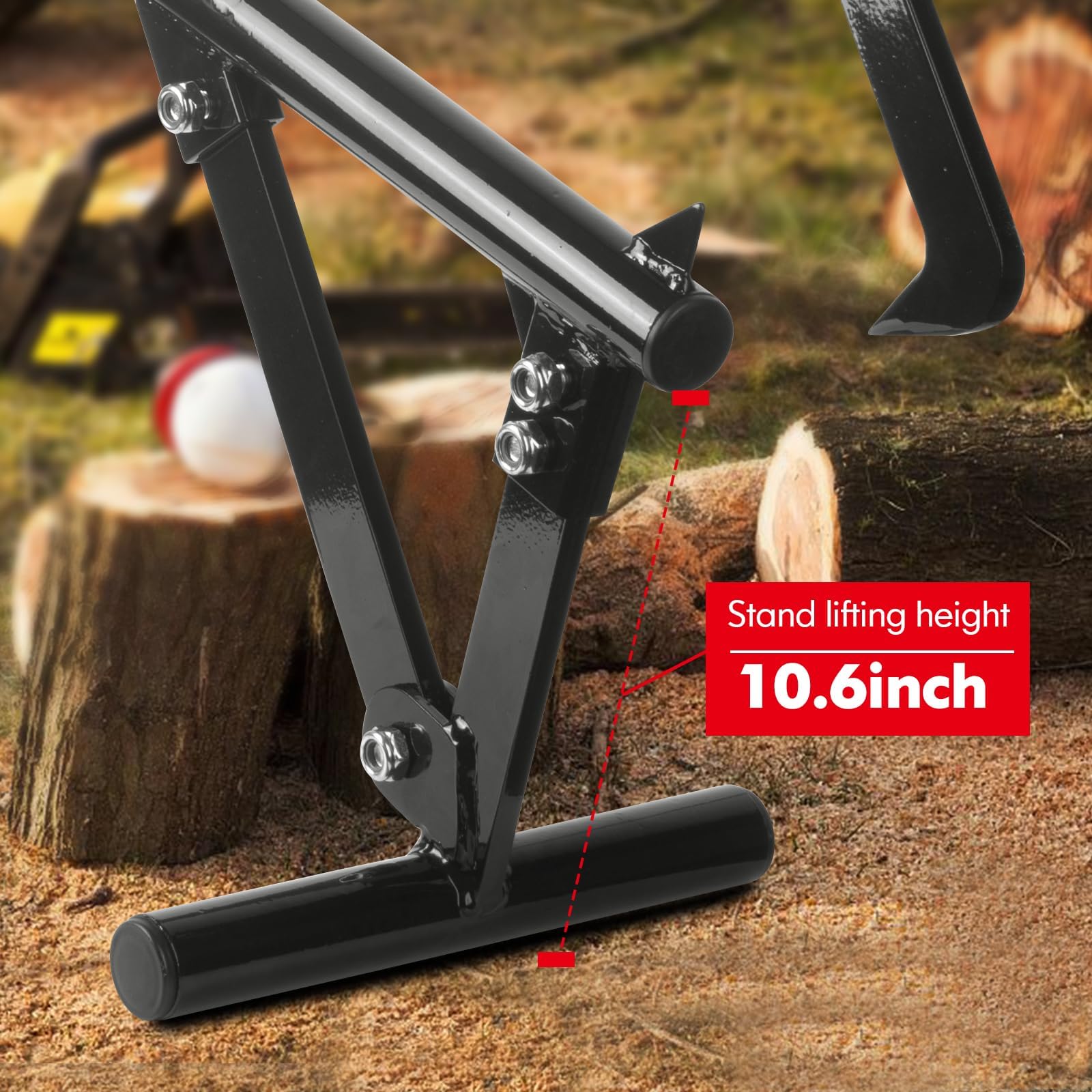 Levantador de troncos Timberjack de 51 pulgadas, gancho ajustable para troncos, herramientas de registro de acero resistente para rodar troncos hasta 25 pulgadas de diámetro