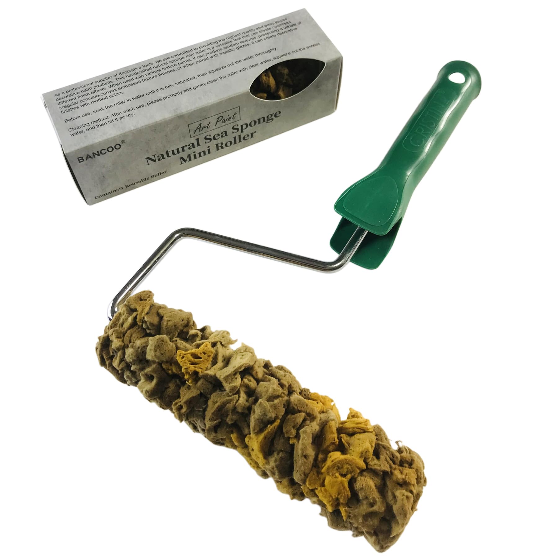 Mini rodillo de esponja de mar natural, 6 pulgadas, para pintura artística, súper absorbente, textura natural, ideal para profesionales y bricolaje en casa, crea patrones vívidos de pared rápidamente