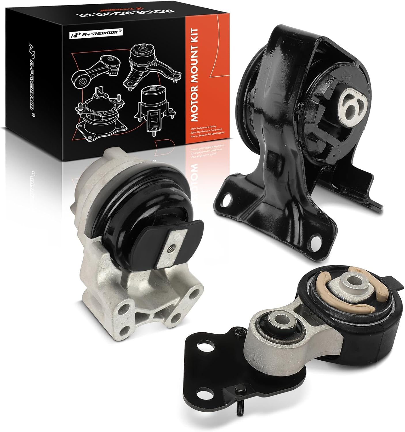 A-Premium 3PCS Engine Motor Mount Transmission Mount and Torque Strut Mount Set Compatible with Ford Edge & Lincoln MKX, 2007 2008 2009 2010, 3.5L, Automatic Transmission, Replace# 7T4Z6068BA