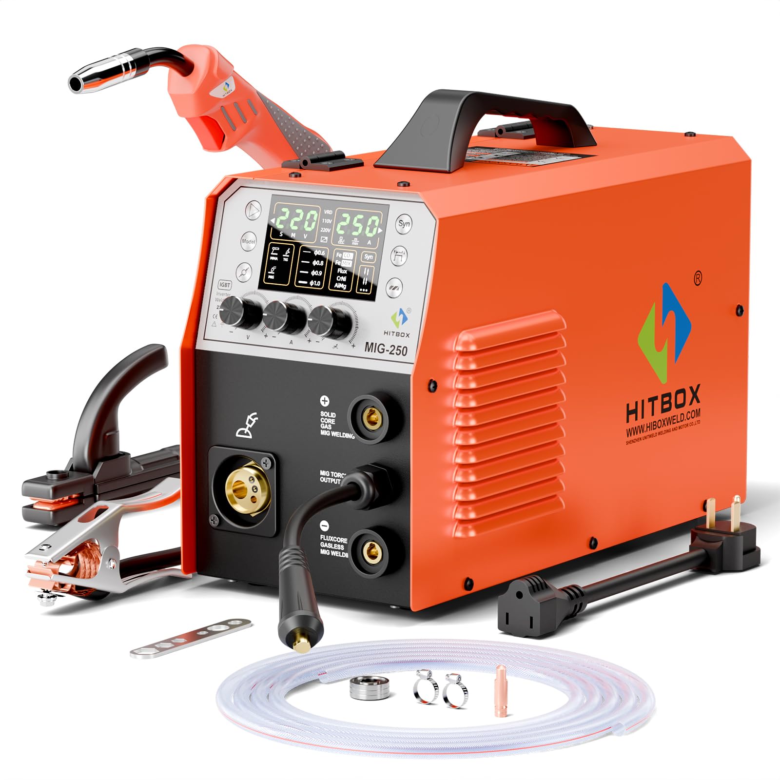 Amazon | HITBOX 半自動 溶接機 アルミ溶接 100V 200V 兼用 ガス  