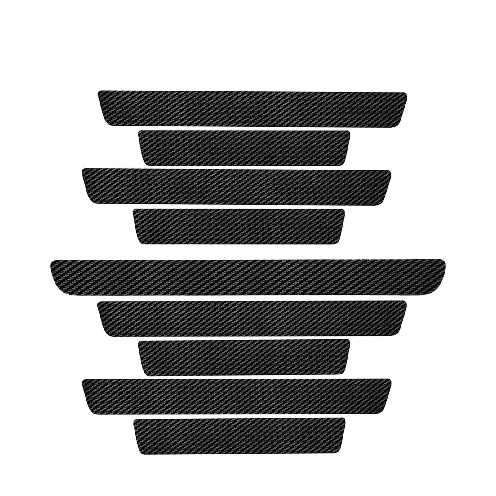 ONEMAJI 9Pcs Carbon Fiber Car Door Sill Protector for BYD Atto 3 EV 2022-2026, Scuff Plate Guard & Rear Bumper Protector Anti-Scratch Door Entry Guard Waterproof,Black