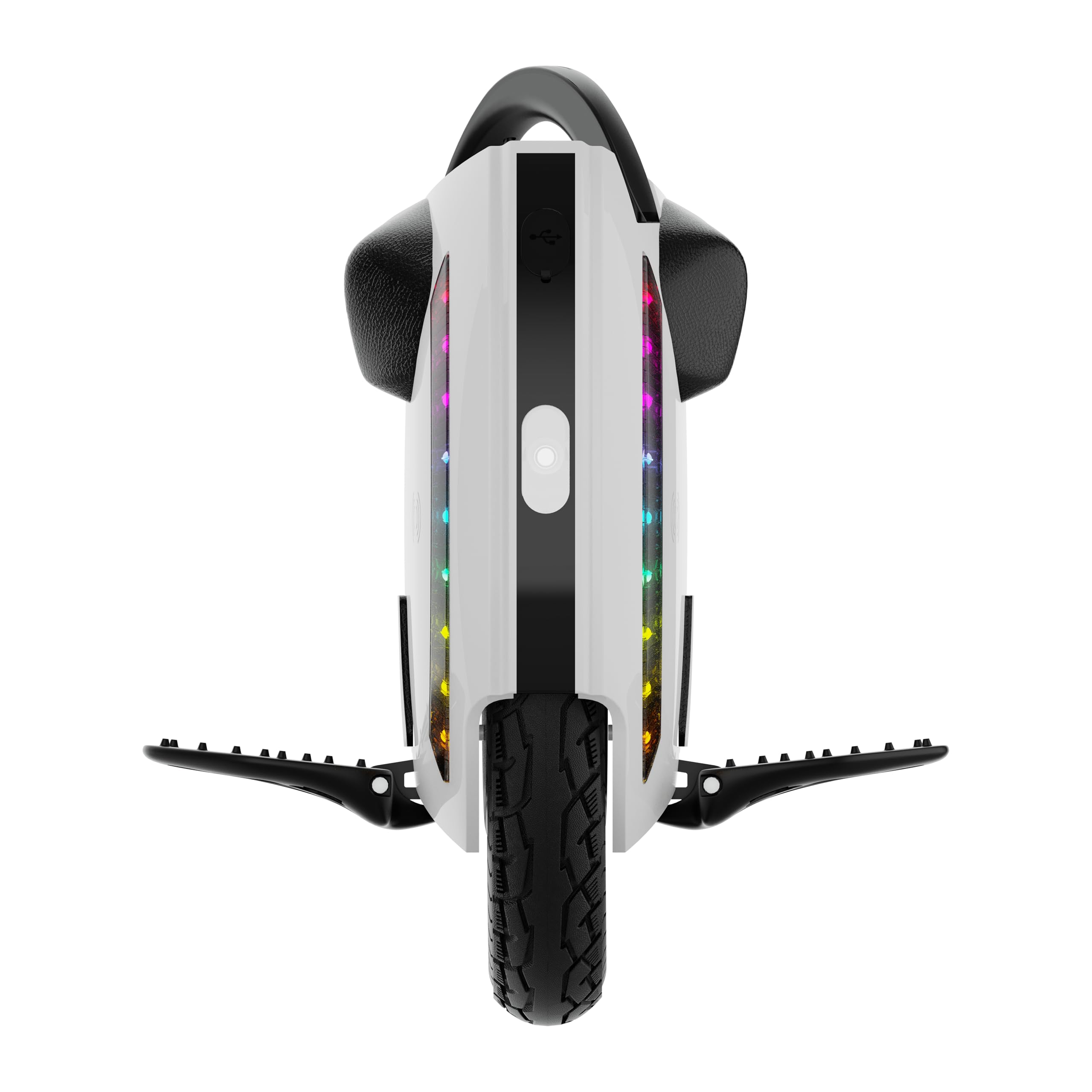 KINGSONG Elektrisches Einrad KS-14M, Erwachsener, Weiß, 800-W-Motor, Reichweite bis zu 15 km, begrenzt auf 20 km/h, aufblasbarer 14-Zoll-Reifen, Lautsprecher und Bluetooth