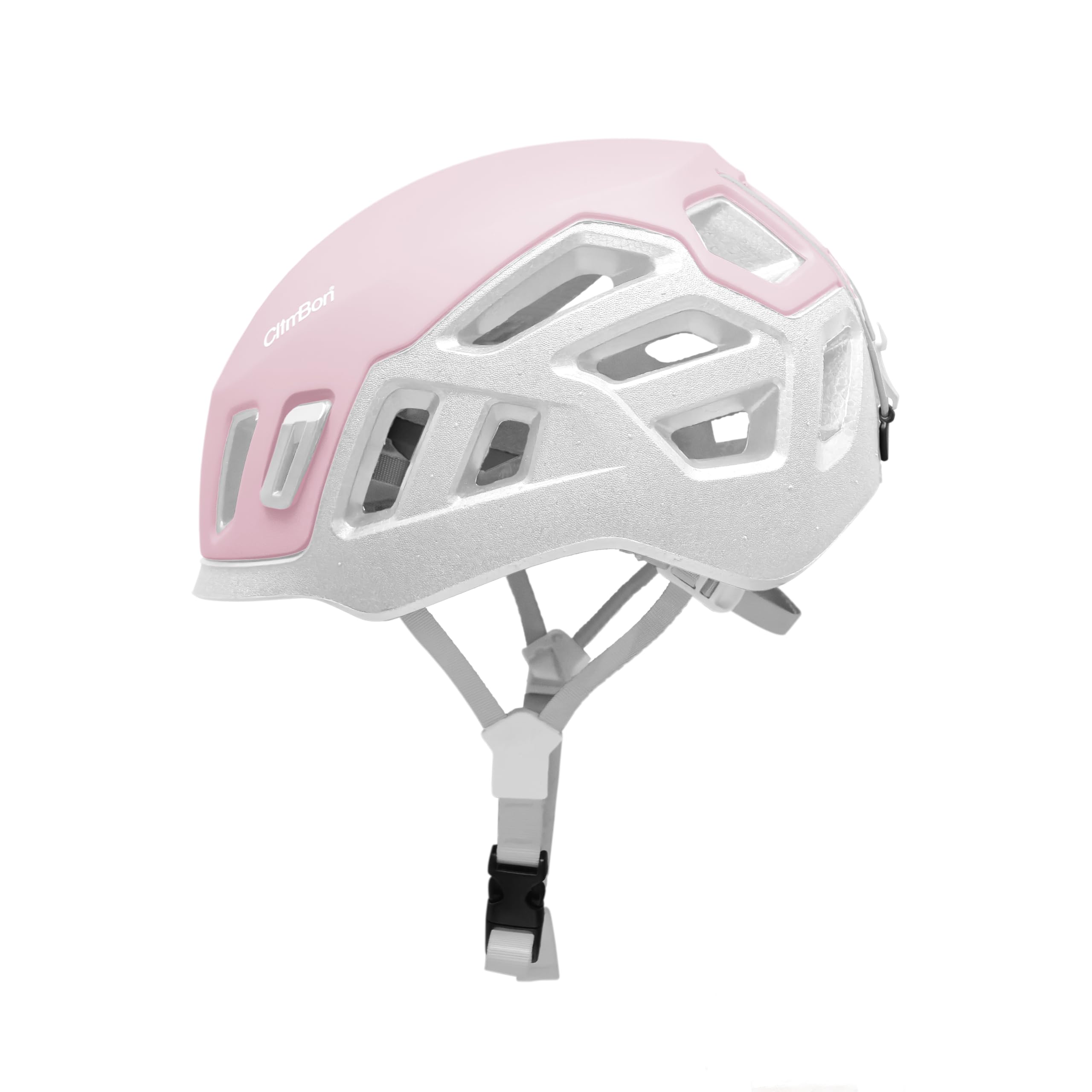 ClimBon Petricore Casque d'escalade pour adulte, EPP et PP, légèrement ventilé, mentonnière, clips de lampe frontale, certifié CE et UIAA