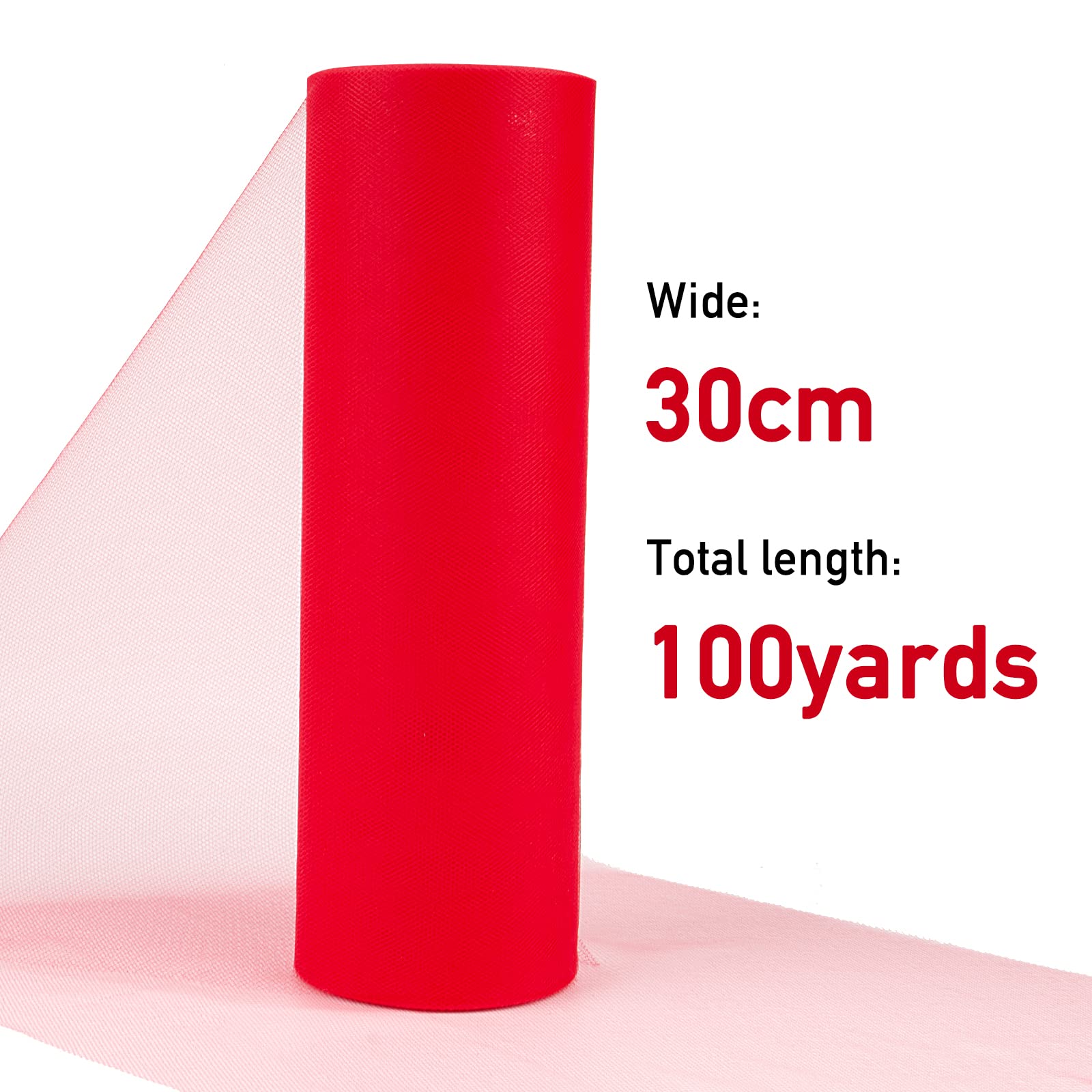 Tessuto non tessuto 30 cm (25 m di lunghezza), runner decorativo in tessuto non tessuto, decorazione per festa di nozze rot
