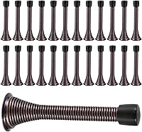 Vista 20 de Paquete de 12 topes de puerta de resorte de 3 1/4 pulgadas, flexibles y resistentes, con puntas de parachoques de goma a prueba de óxido (dorado)