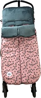 Saco Silla de Paseo Universal Saco Polar de Invierno, Desmontable con cremallera, Cabezal ajustable, transpirable e Impermeable (1.0.1 Montan rosa)