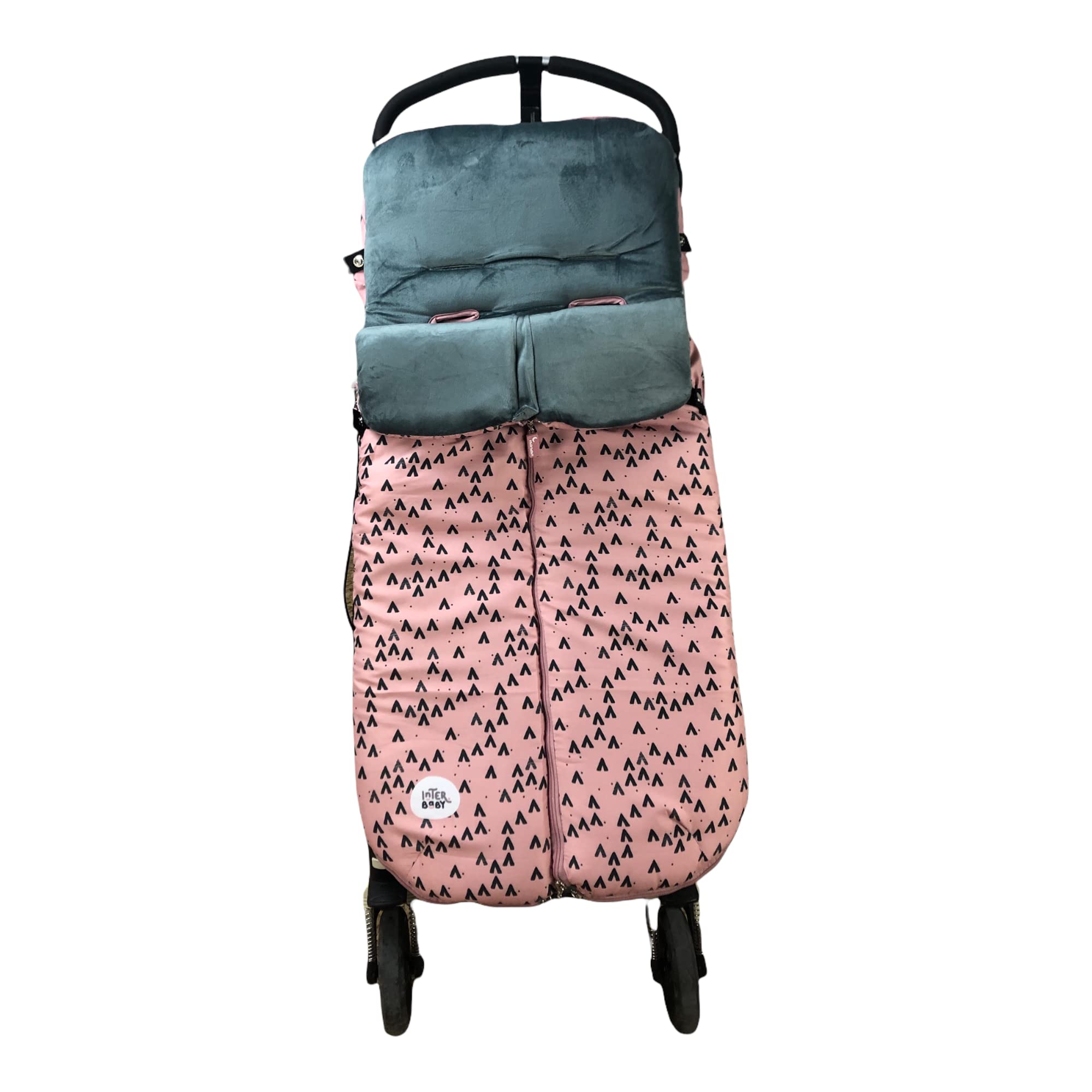 Danielstore- Saco Silla de Paseo Universal Saco Polar de Invierno, Desmontable con cremallera, Cabezal ajustable, transpirable e Impermeable (1.0.1 Montan rosa)