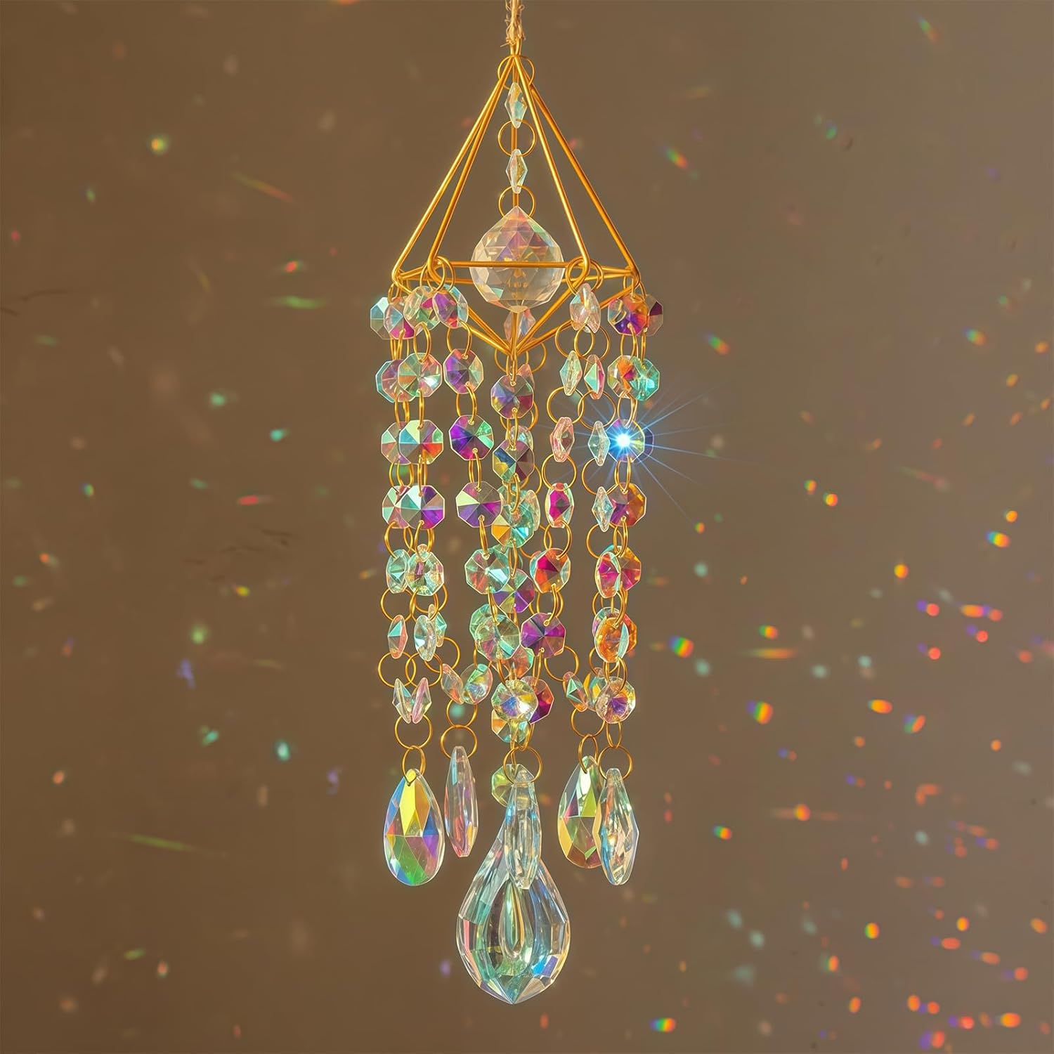 Sparkly Sun Catcher Housewarming Gifts, Crystal Wind Chime