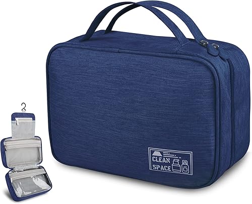 Bolsa de aseo colgante, bolsa de viaje de gran capacidad para artículos de tocador, tela Oxford impermeable, organizador de maquillaje, bolsa