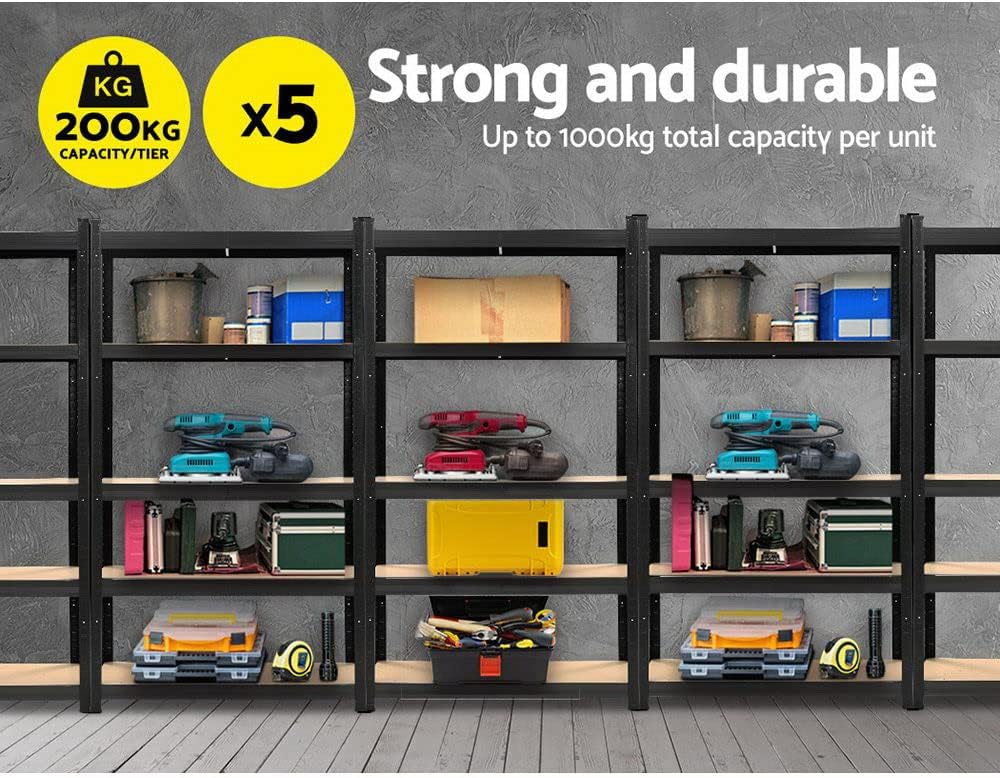 5 x 1.8M Warehouse Shelving Garage Storage Racking Steel Metal Shelves
