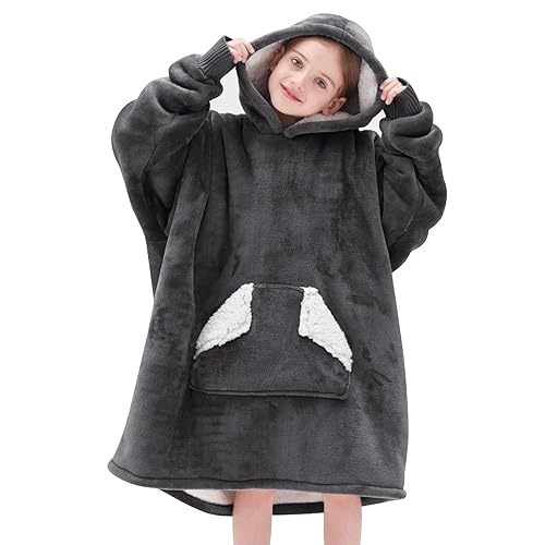 Touchat Wearable Blanket Hoodie for Kids & Teens 6-13 Year