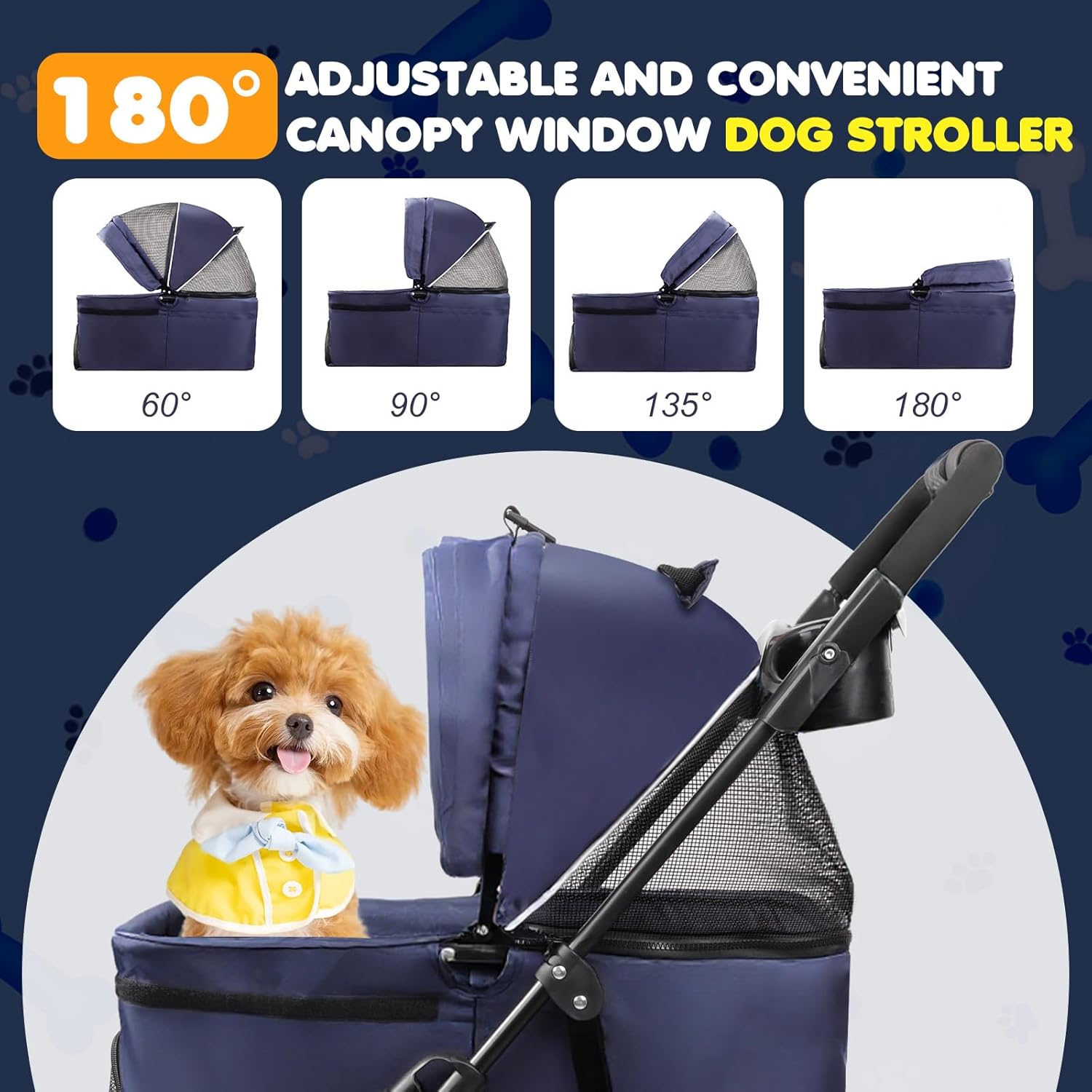 The Ultimate Pet Stroller: Lightweight, Foldable & Perfect for Medium Dogs!