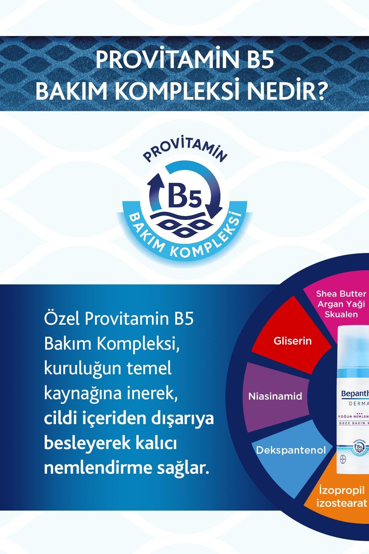 Bepanthol Derma Yoğun Nemlendirici Gece Yüz Bakım Kremi 50ml & 5 adet Yoğun Nemlendirici Losyon 10 ml