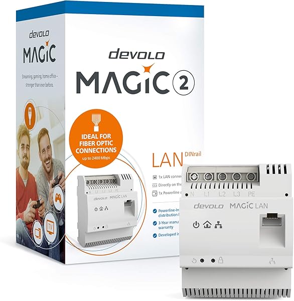 Devolo Magic 2 LAN DINrail adattatore guida DIN Powerline per distribuire Internet in casa su linea elettrica ADSL da quadro elettrico tecn G hn