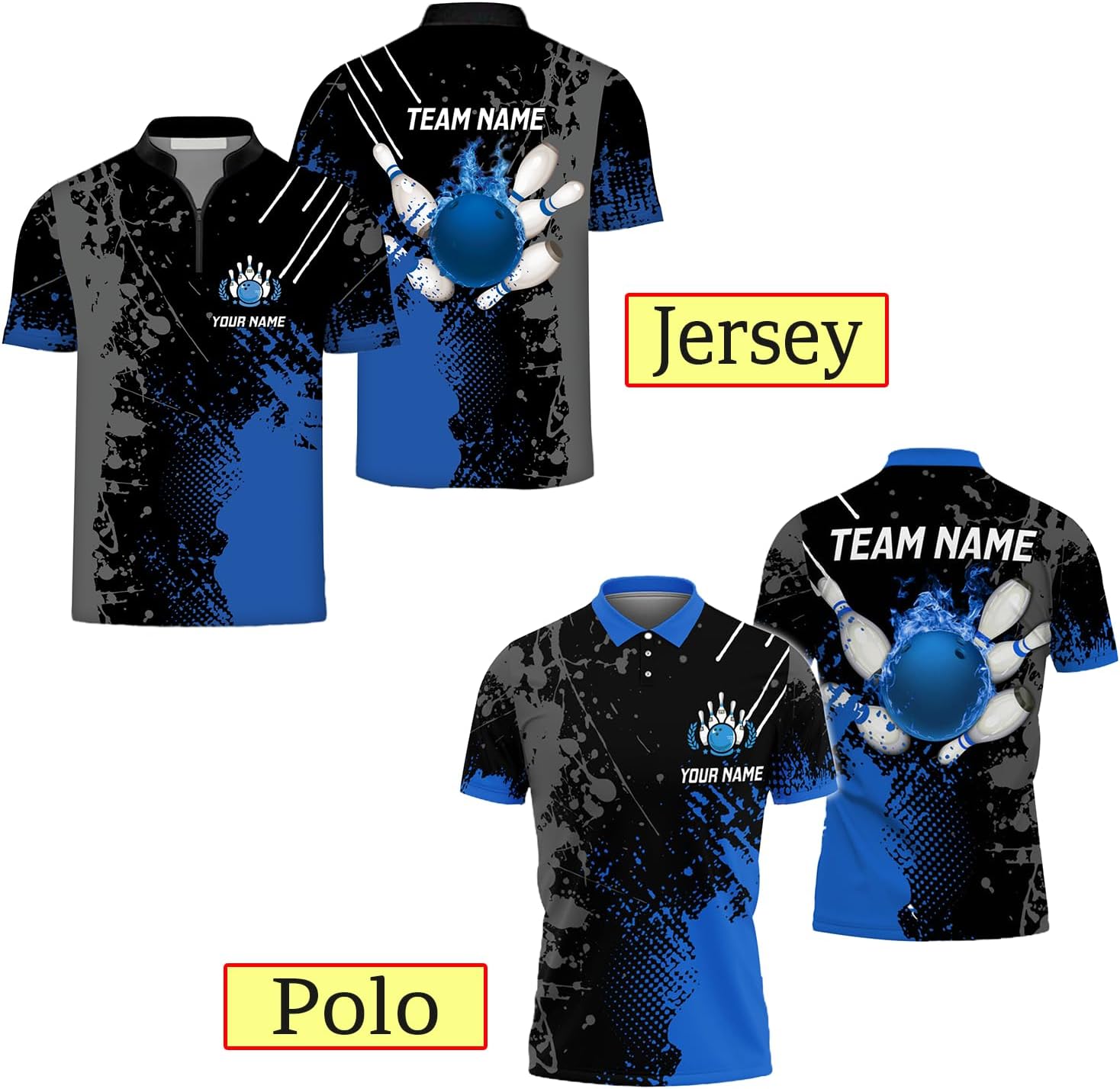 DILYPOD Personalized 3D Bowling Polo Shirt, Custom Name Bowling Shirts for Men Women, Bowlings Jersey, Unisex Shirt - Image 7