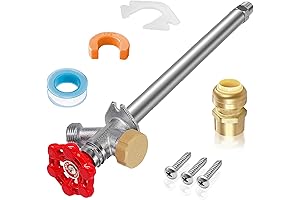 12inch Anti-Siphon Frost Free Outdoor Faucet Bib with 1/2inch Push-to-Fit Connector