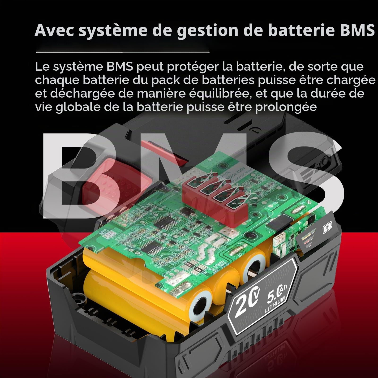 20V 5Ah DREAMDASH Batterie de Remplacement pour Parkside PAP 20 B1 B3 A1