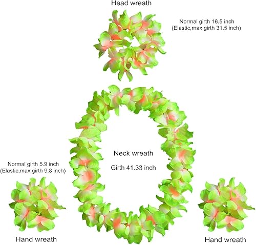 Miniatura 38 de Falda hawaiana de hierba Luau Hula con flores grandes para decoración de fiesta de baile