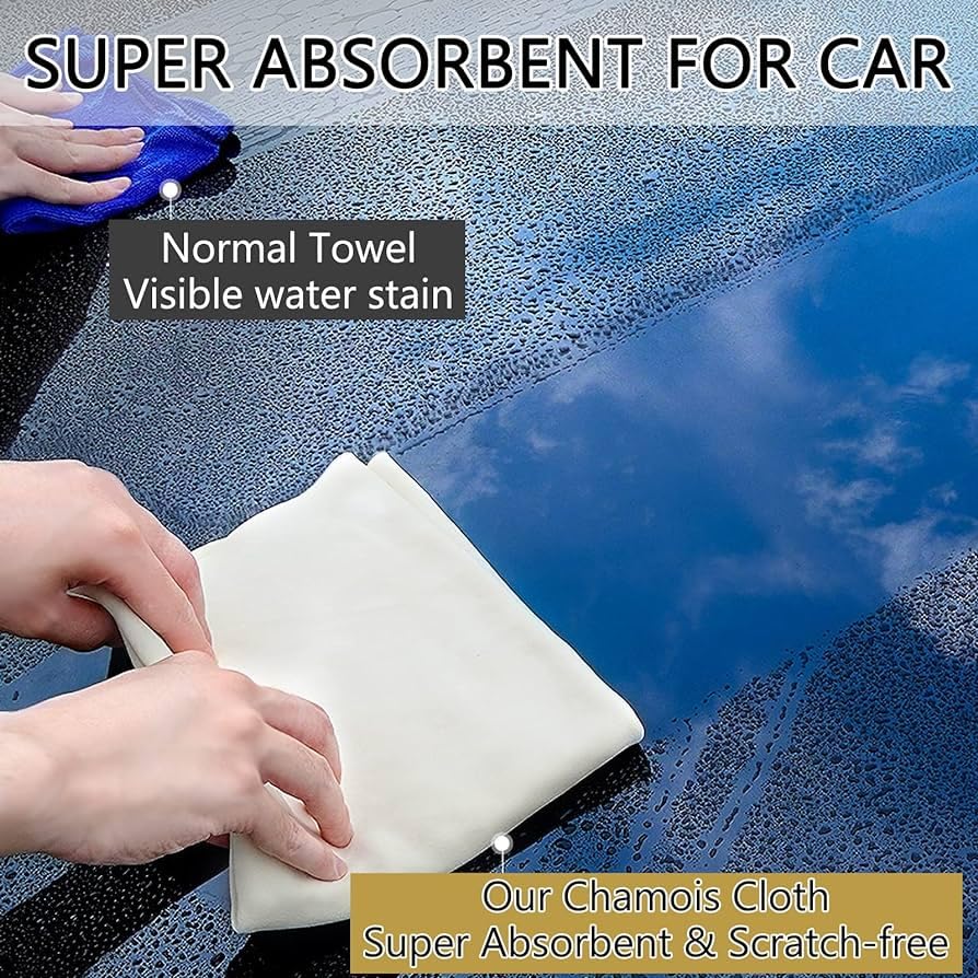 Image of Auto Hub Ultra Absorbent Soft Car Cleaning Leatherette Chamois Cloth - Small /Pack of 1