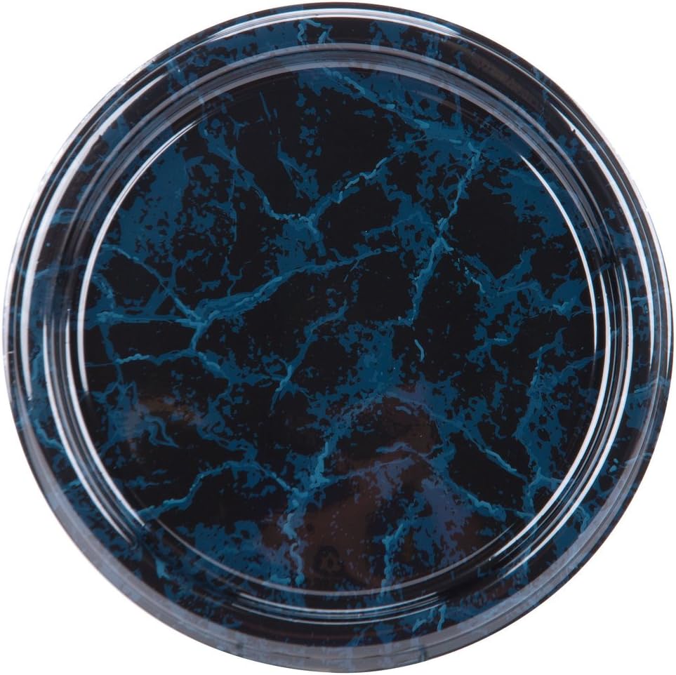 812 12" Black Marble Round Catering Tray 36/Case