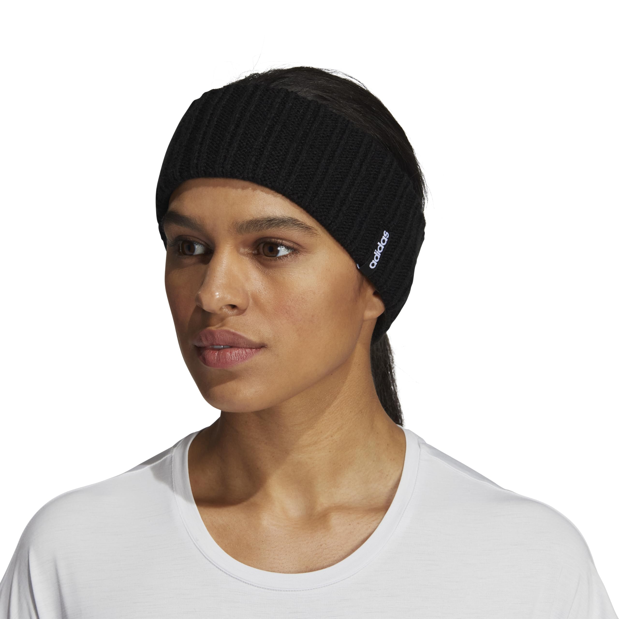adidas Women's Linear Knit Headband, Black F22, One Size
