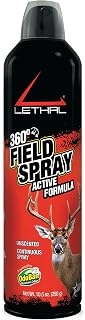 LETHAL 360-Degree Field Spray Active Formula with Human Scent Eliminating Agent for Hunting Clothes, Gear, and Equipment, Unscented, 10 Ounce Spray Bottle